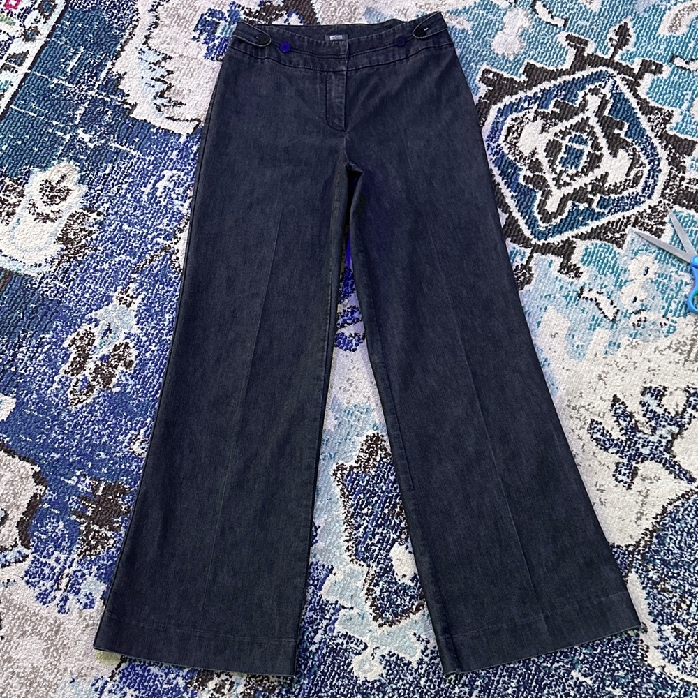 Kenneth Cole Reaction Black  Wide Leg Trousers